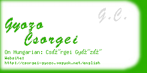 gyozo csorgei business card